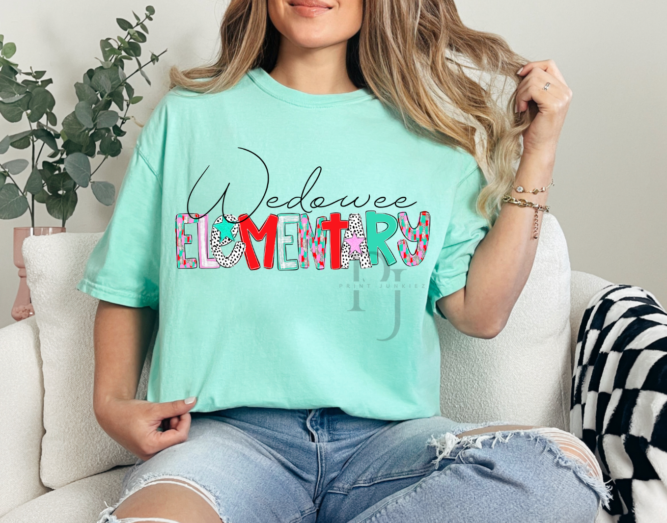 Pink & Teal Poppy - CUSTOM - DTF