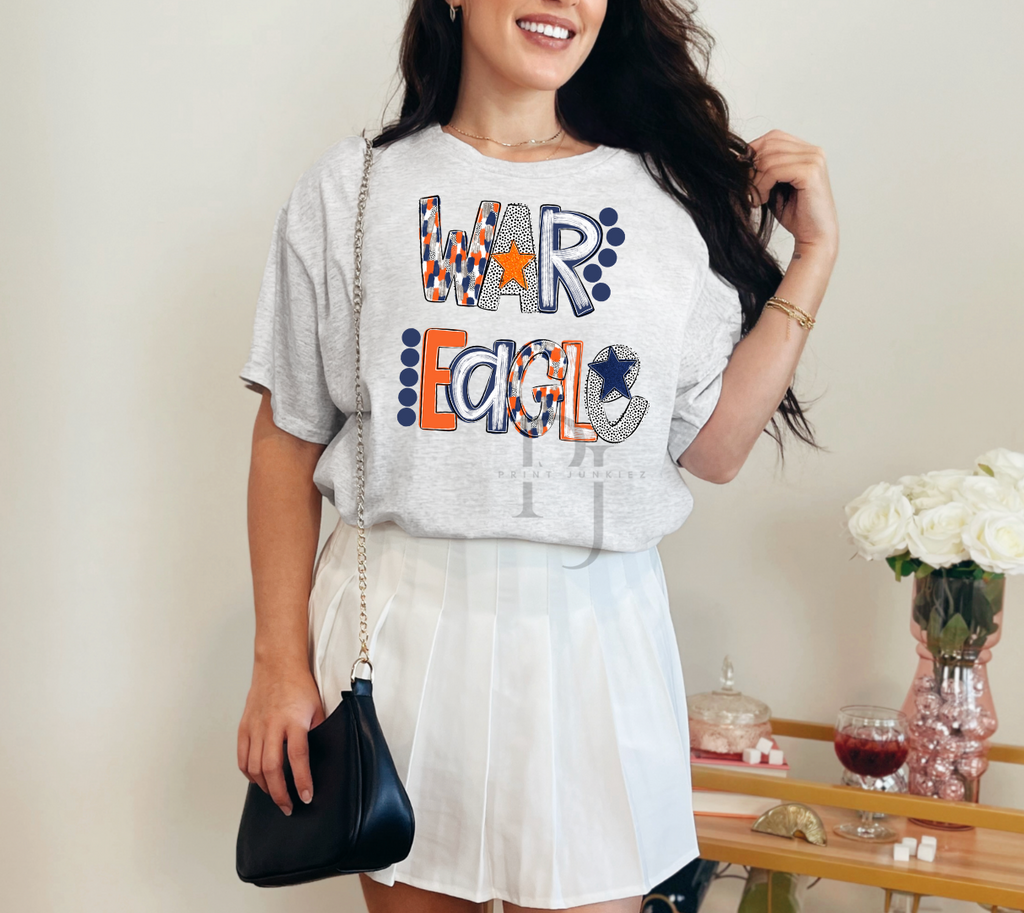 Navy & Orange Poppy - CUSTOM - DTF