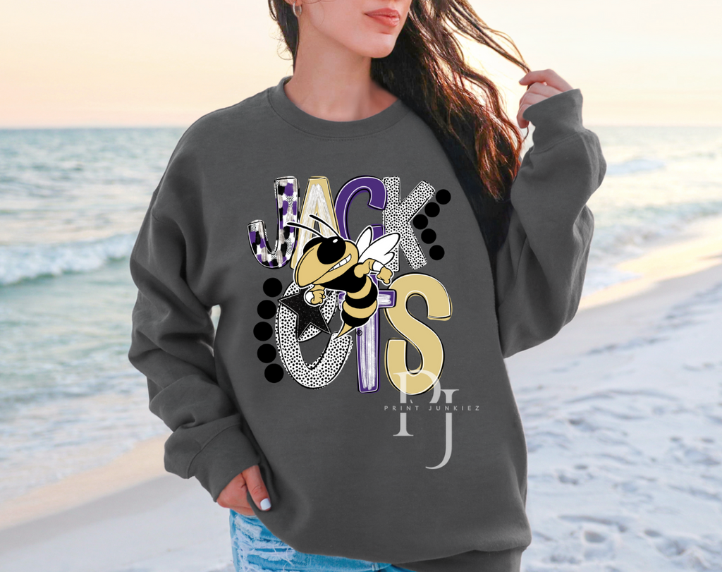 Purple, Black, Vegas Gold Poppy Mix - CUSTOM - DTF