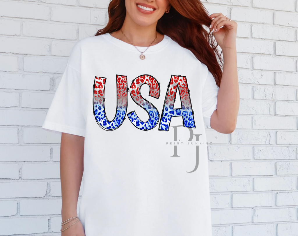 Patriotic Leopard Alpha - CUSTOM - DTF