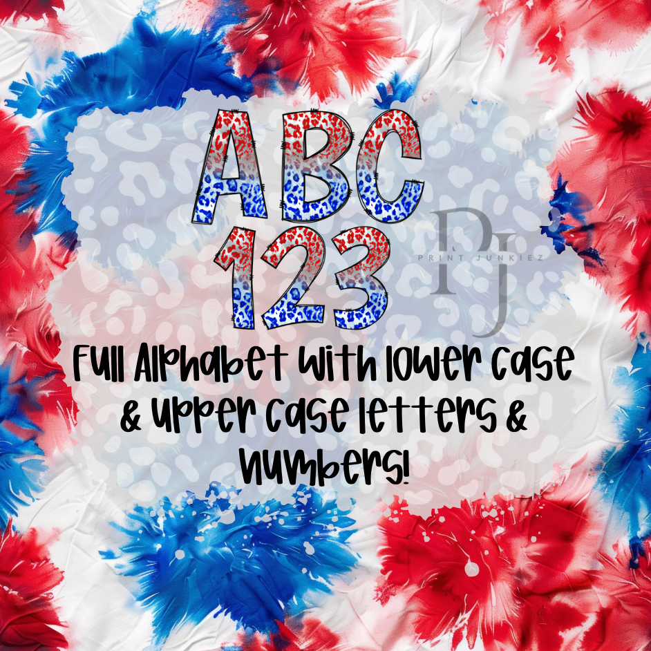 Patriotic Leopard Alpha - CUSTOM - DTF