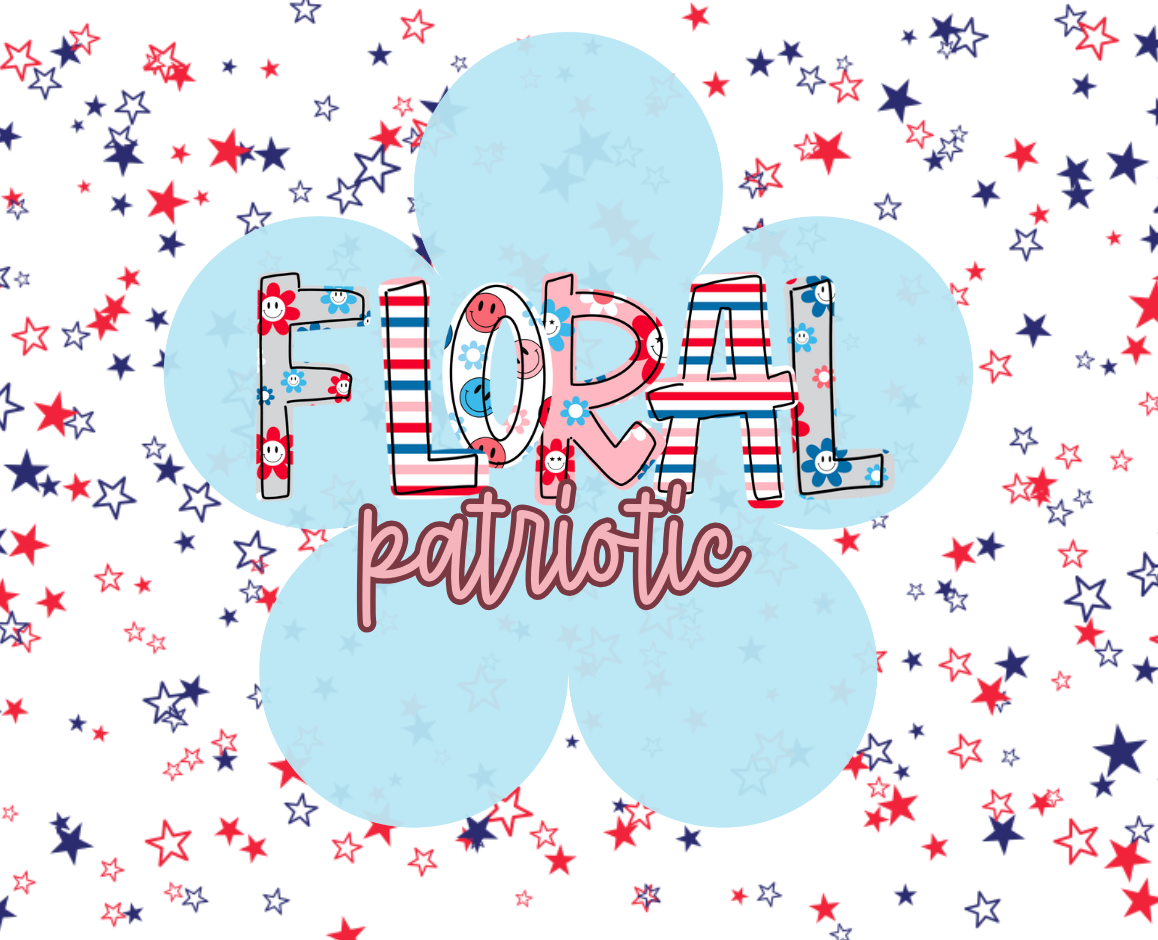 Floral Patriotic Alpha - CUSTOM - DTF