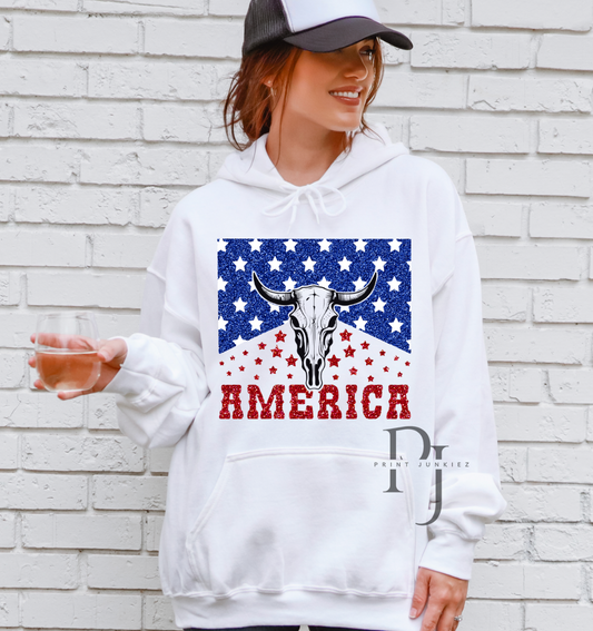 America Bull Glitter - DTF