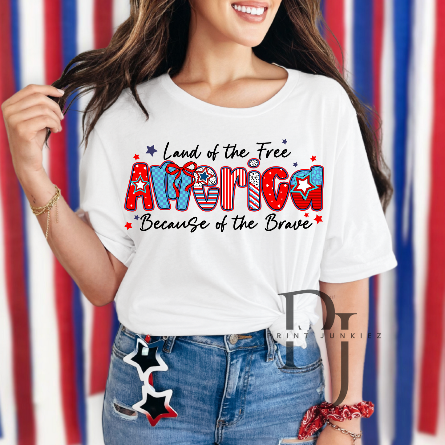 America Land of the Free, Because of the Brave - DTF