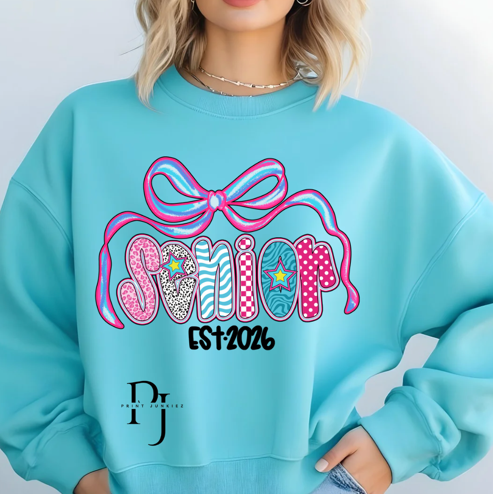 Senior Est. 2026 Preppy Coquette Bow  - DTF