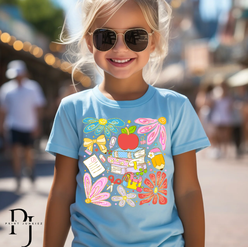 Floral Retro Books - DTF