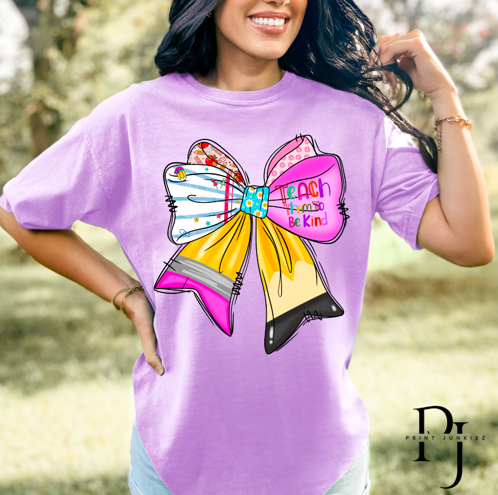 Teach Them to be Kind Bow - DTF