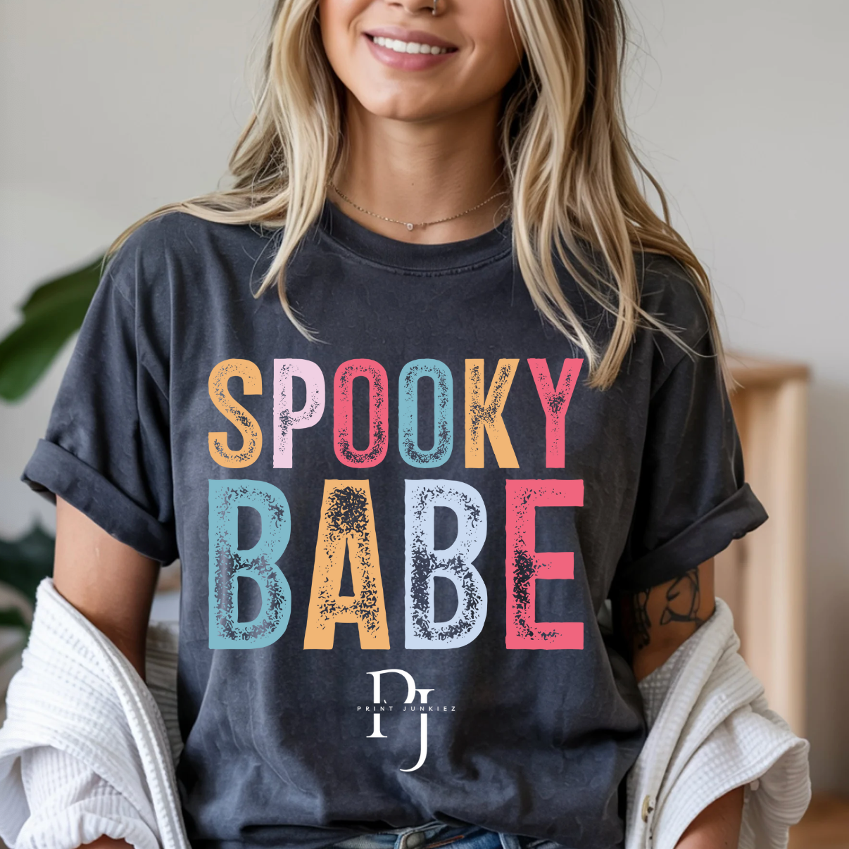 Spooky Babe Distressed - DTF