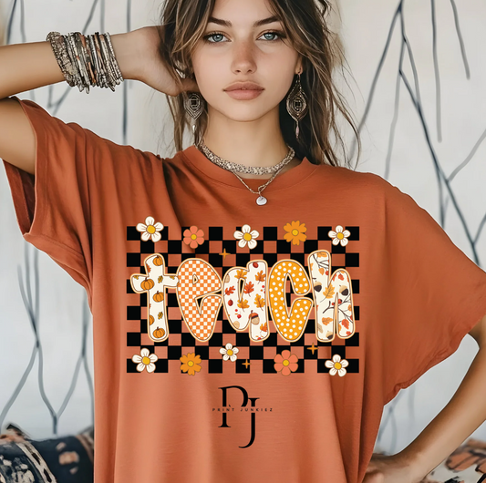 Checkered Teach Preppy Fall - DTF