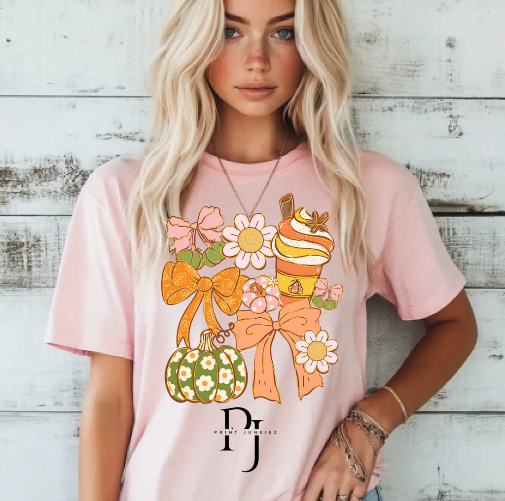 Preppy Fall Coquette Clip Art - DTF