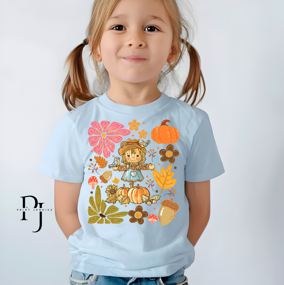 Retro Floral Scarecrow - DTF