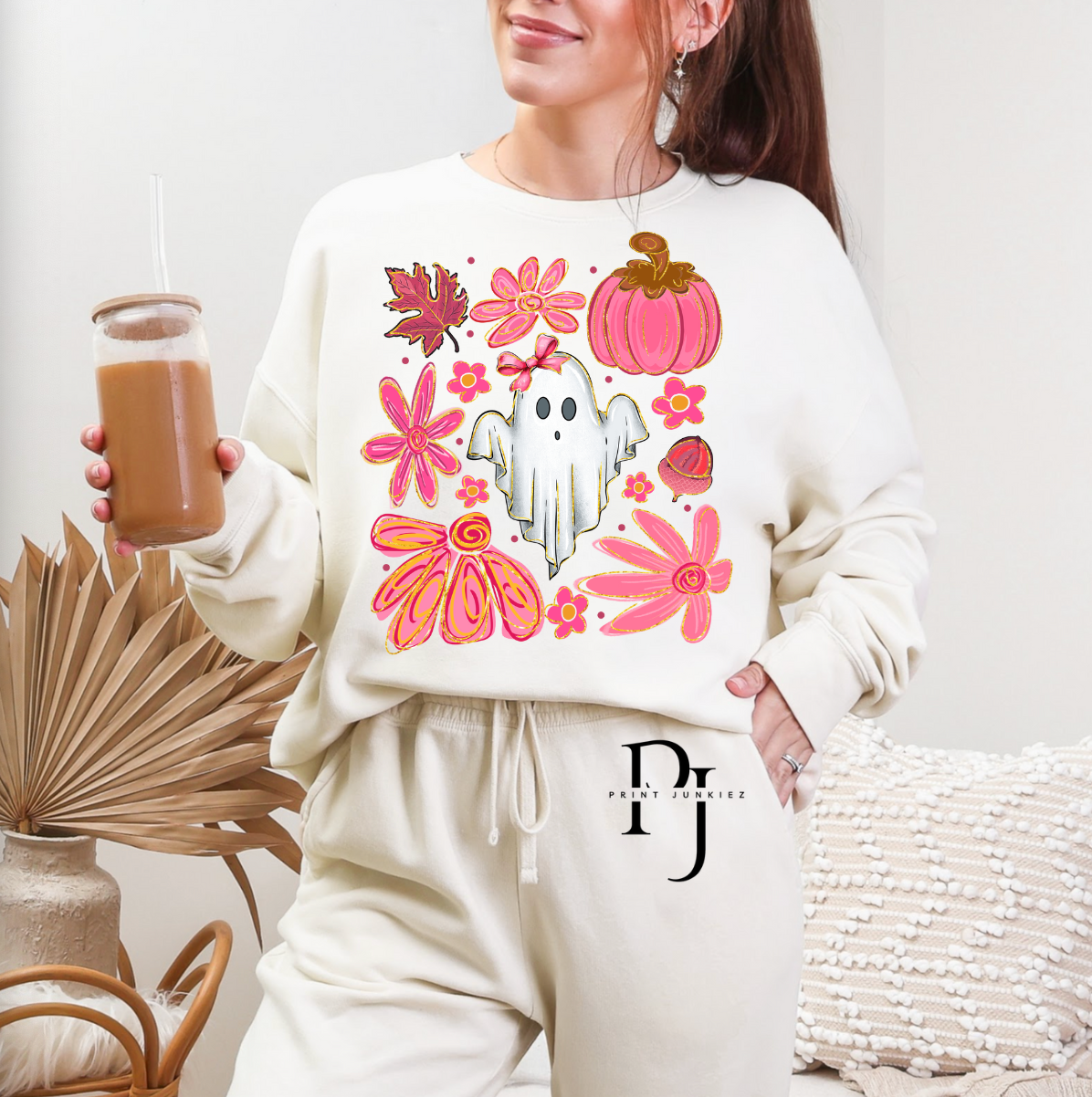 Pink Retro Ghost - DTF