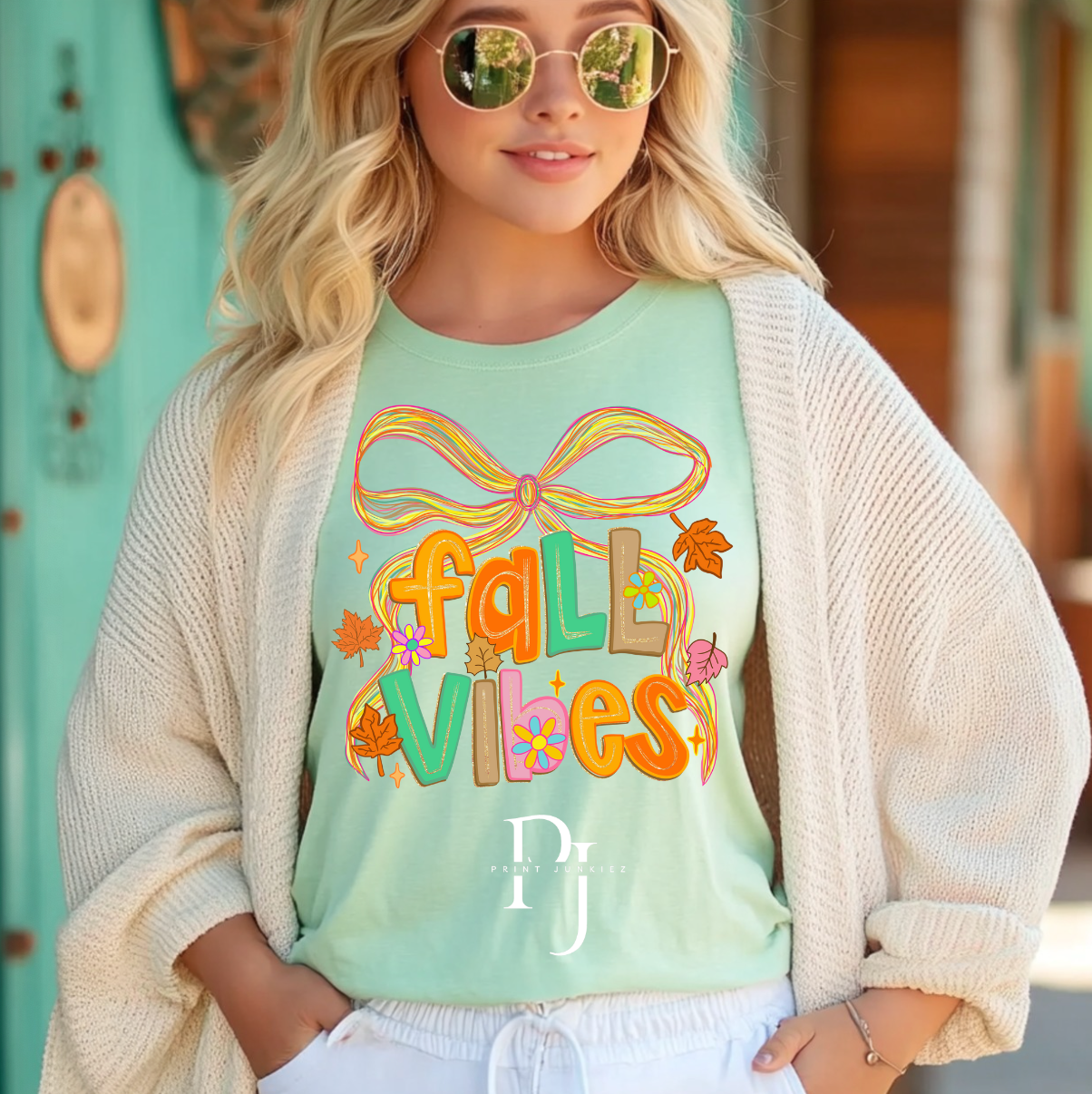 Fall Vibes Coquette Colorful Bow - DTF