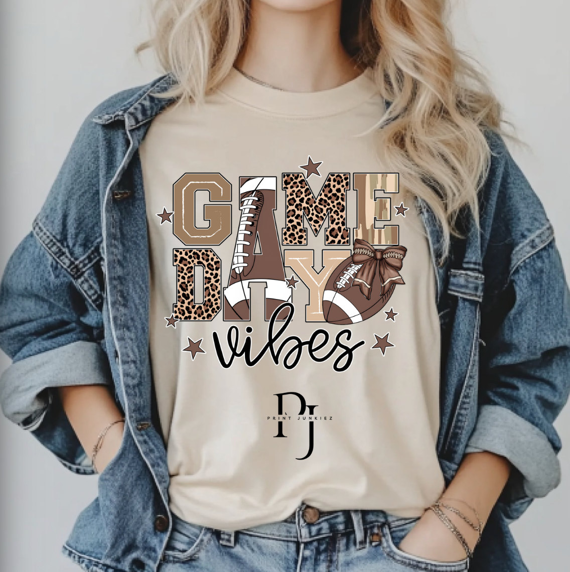Game Day Vibes Football Preppy - DTF
