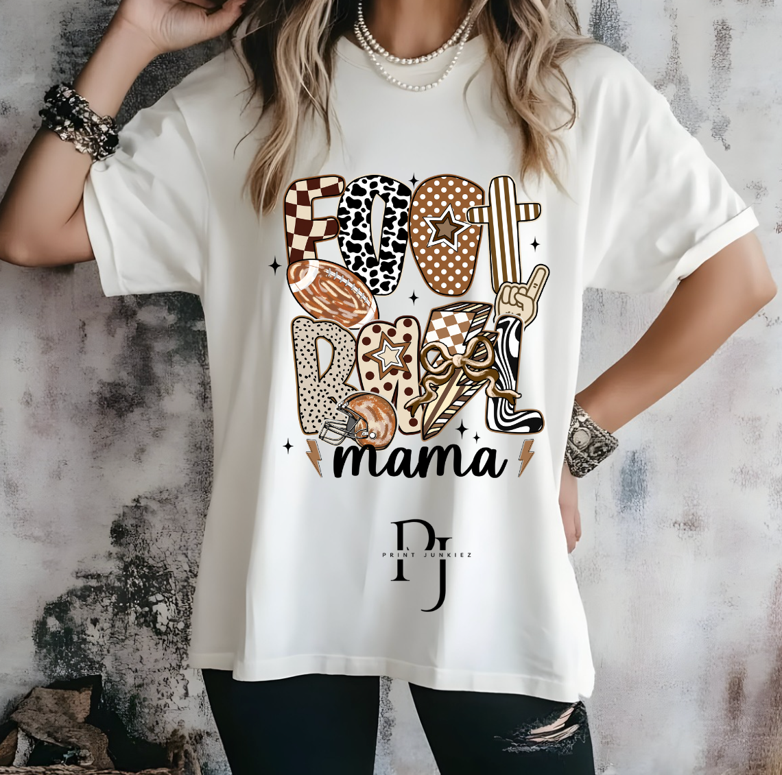 Football Mama Preppy - DTF