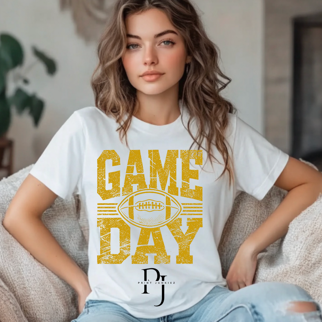 Game Day Football Distressed - CUSTOM - DTF