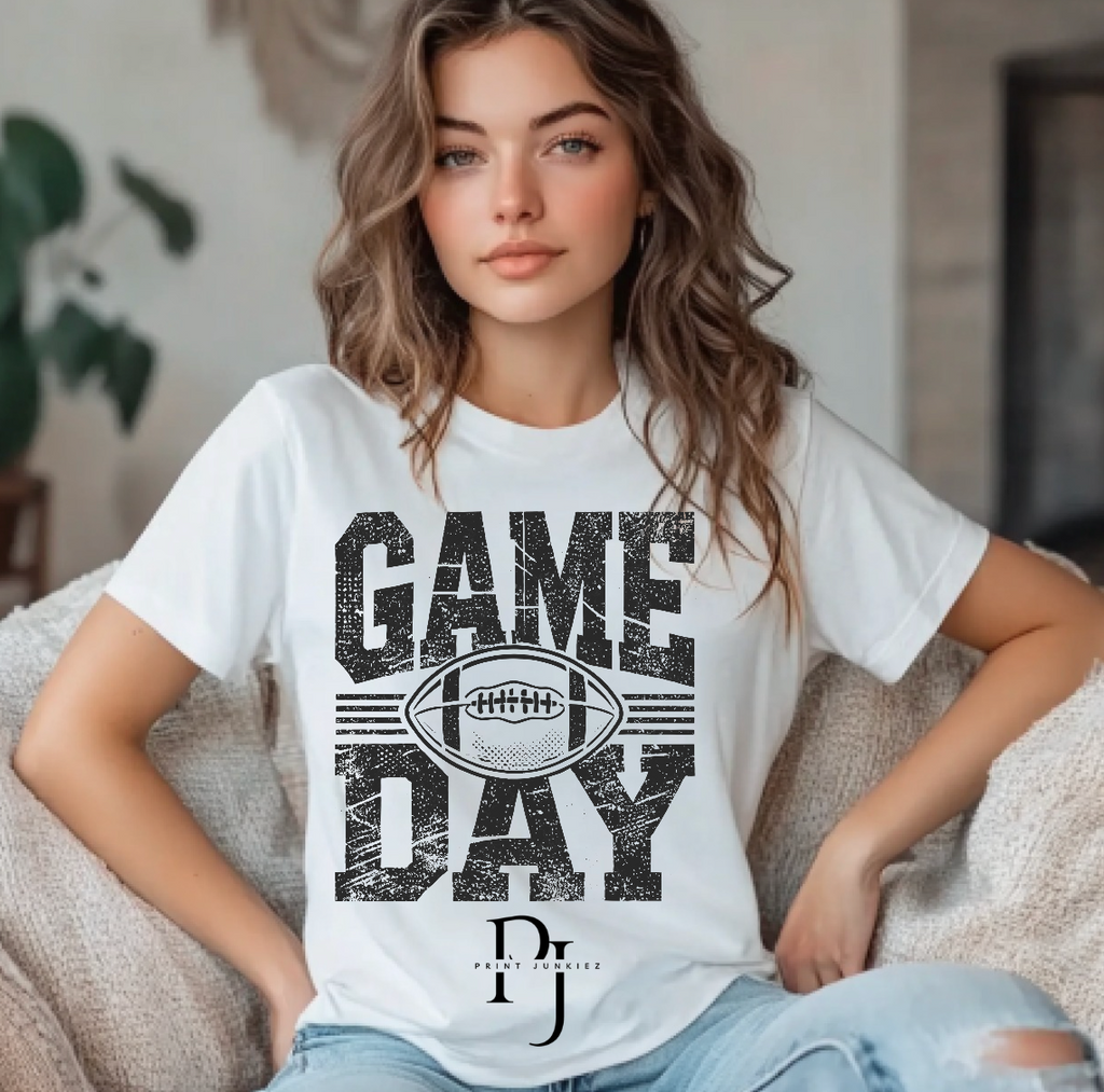 Game Day Football Distressed - CUSTOM - DTF