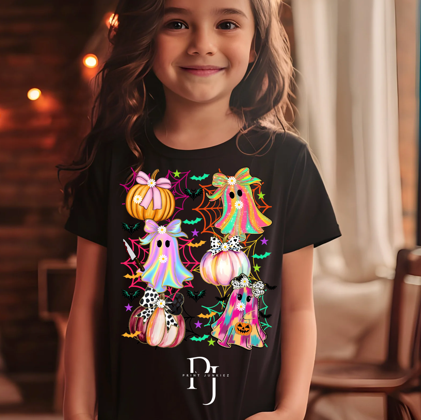 Neon Ghost Spider Webs  - DTF