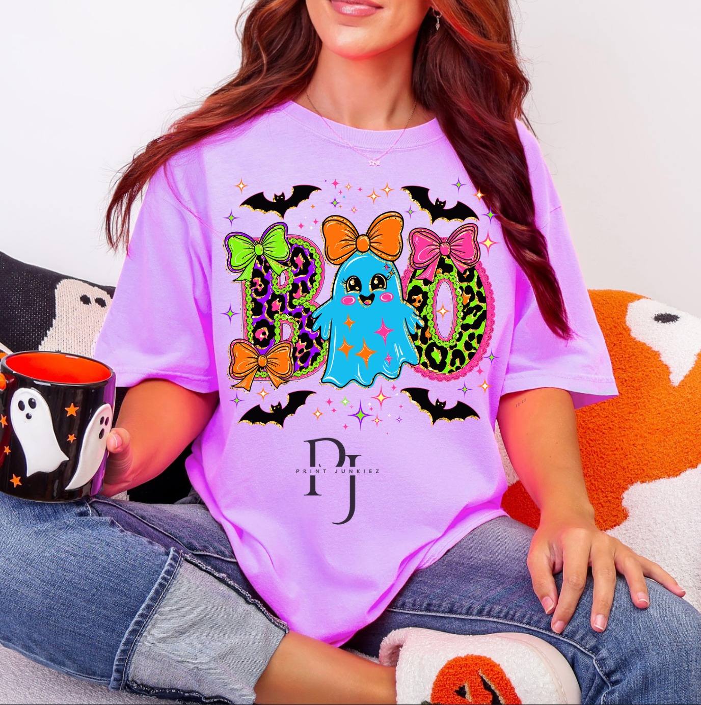 Neon Seersucker Cheetah Boo - DTF