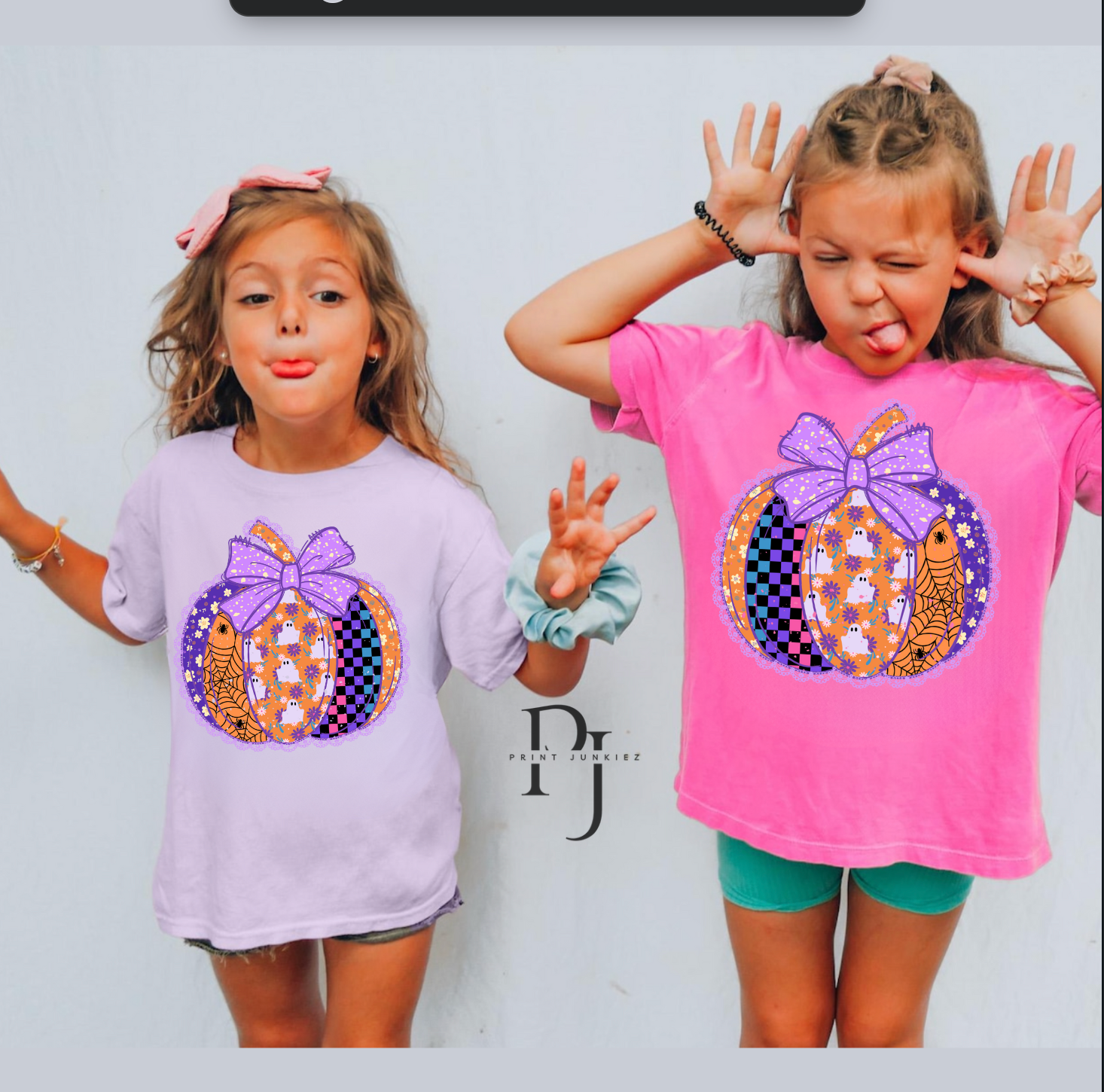 Purple Lace Seersucker Pumpkins - DTF