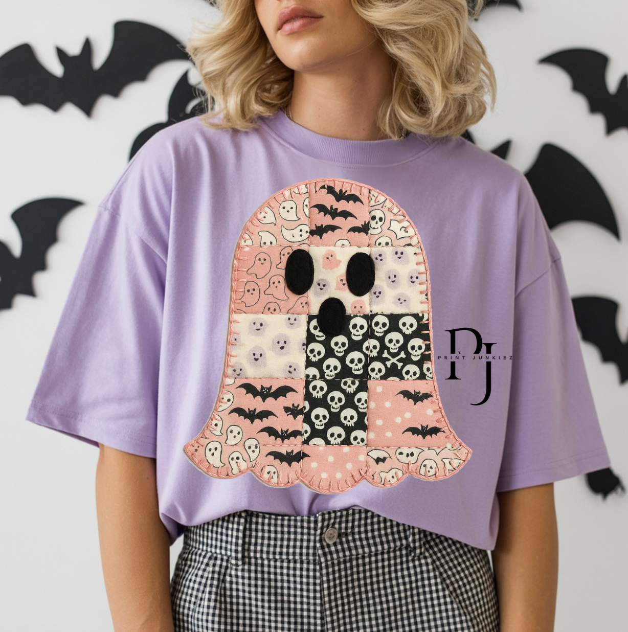 Pastel Patchwork Ghost - DTF