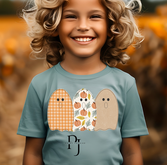 Faux Embroidery pumpkins fall colors - DTF