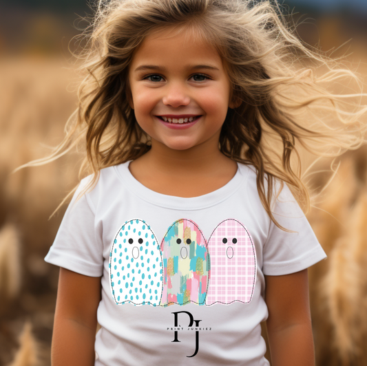 Faux Embroidery pumpkins bright colors - DTF