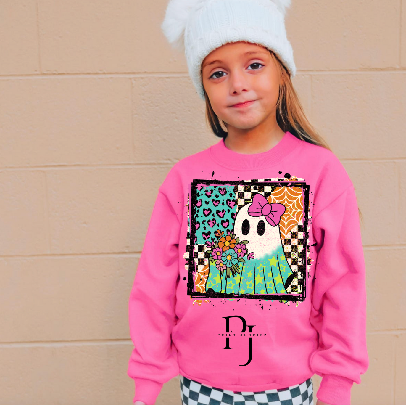 Retro Checkered Ghost - DTF