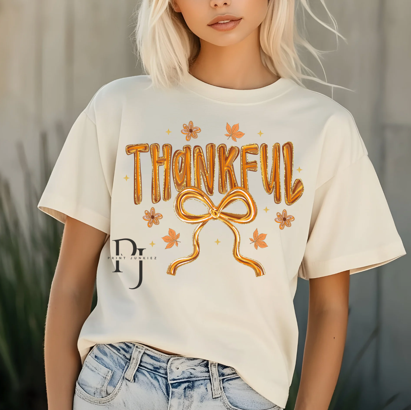 Thankful Preppy Glitter - DTF