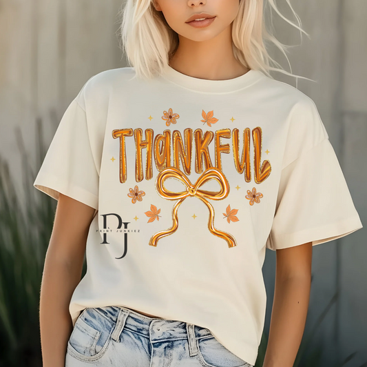 Thankful Preppy Glitter - DTF
