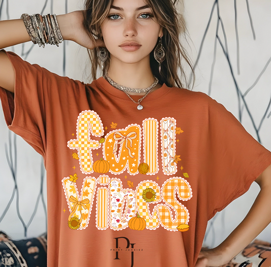 Fall Vibes Preppy Seersucker - DTF