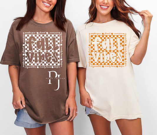 Fall Vibes Checkered - DTF