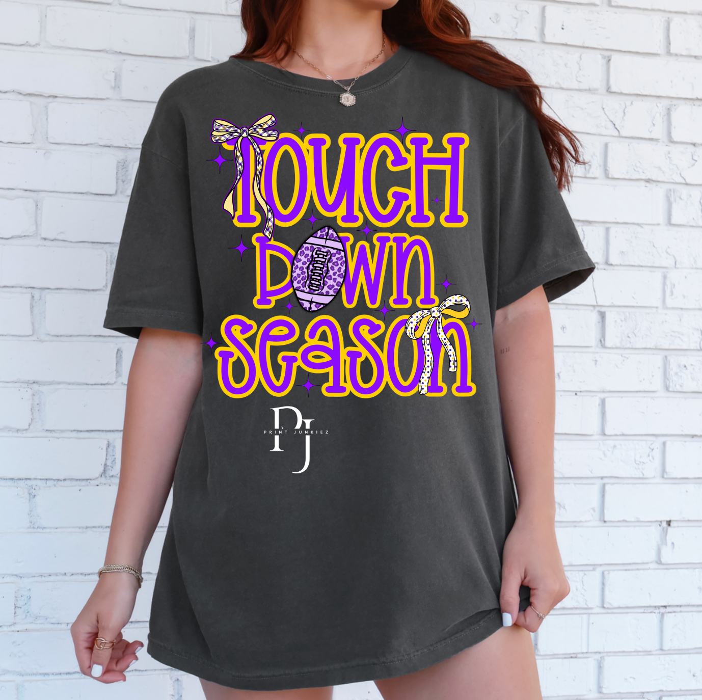 Touchdown Season Preppy Purple & Gold - DTF
