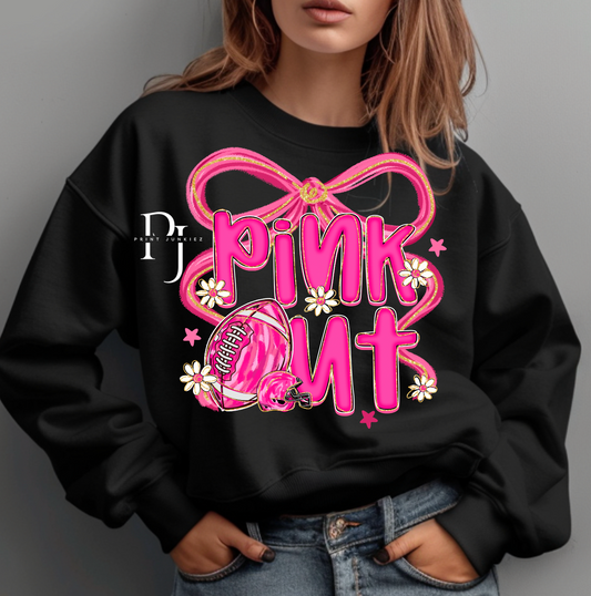 Pink Out Football Floral - DTF