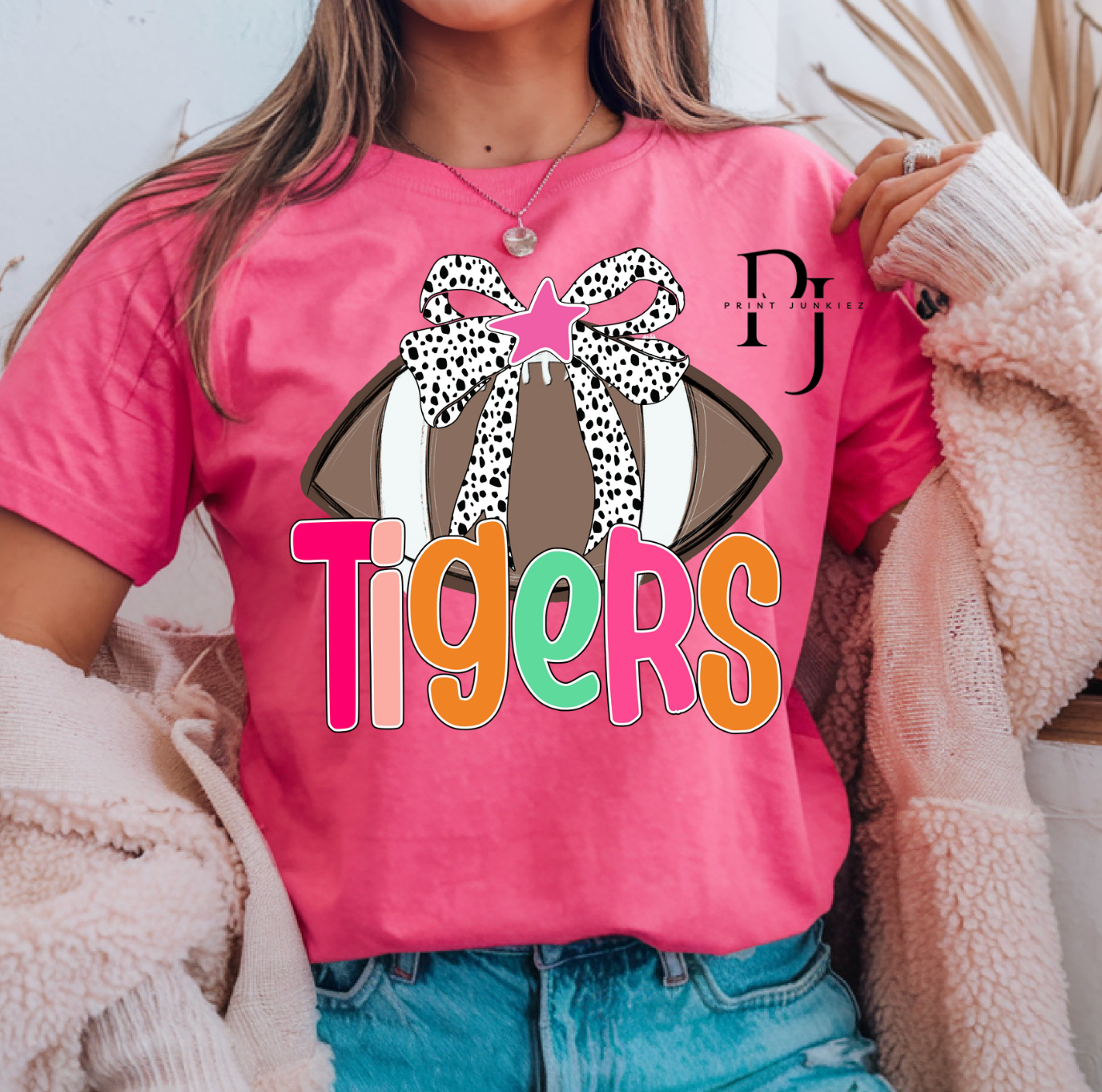 Tigers Neon Football - DTF