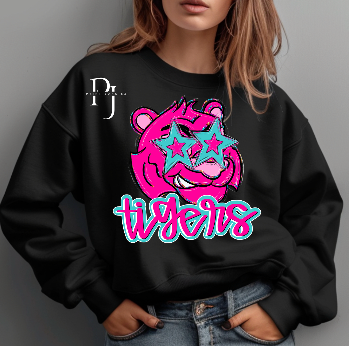 Tigers Preppy Mascot - DTF