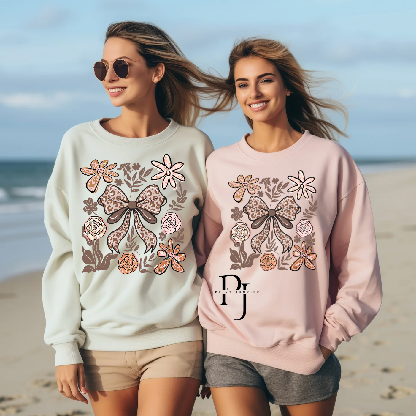 Retro Floral Bow - DTF