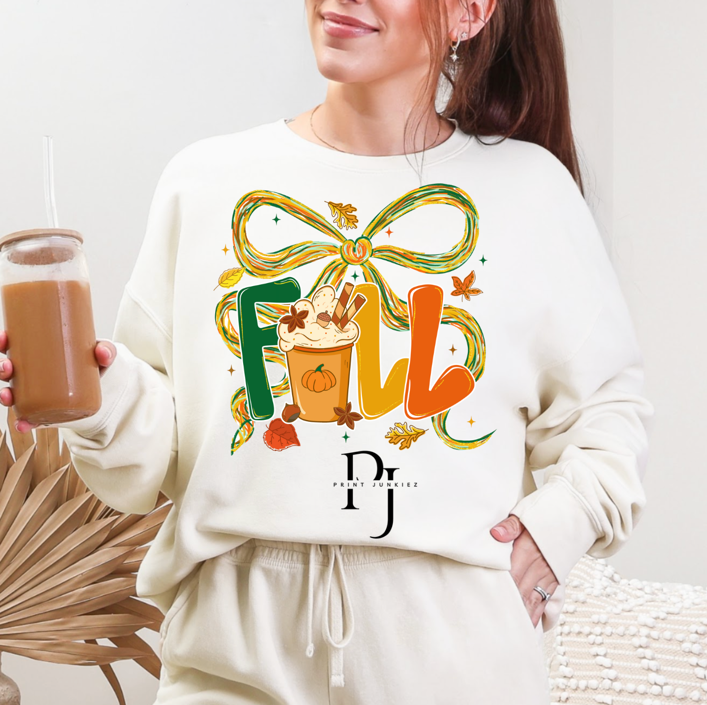 Fall Latte Bow - DTF