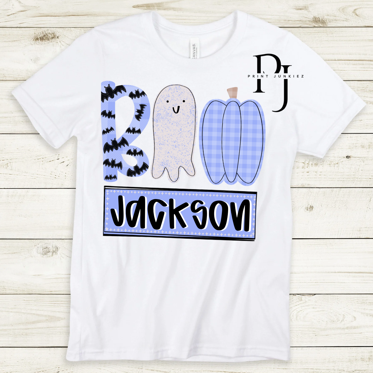 Blue BOO Name Tag - CUSTOM - DTF