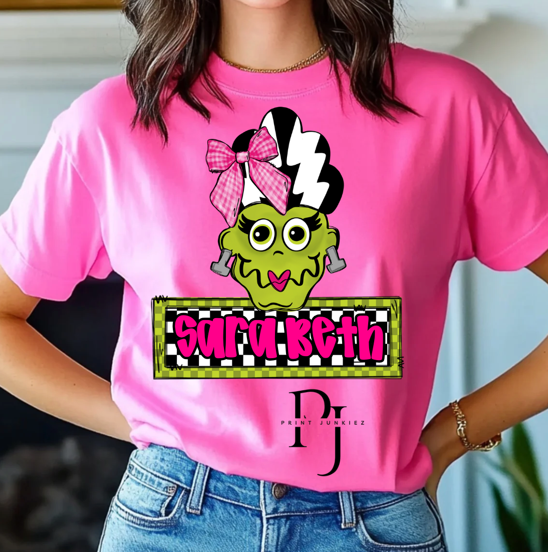 Mrs. Frankenstein Name Tag - CUSTOM - DTF