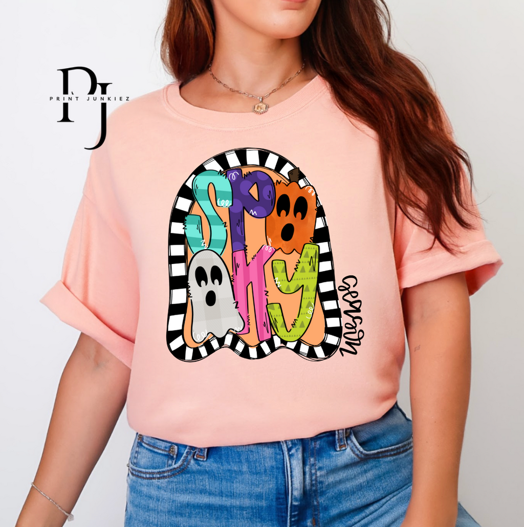 Spooky Season Ghost Doodle Stacked - DTF