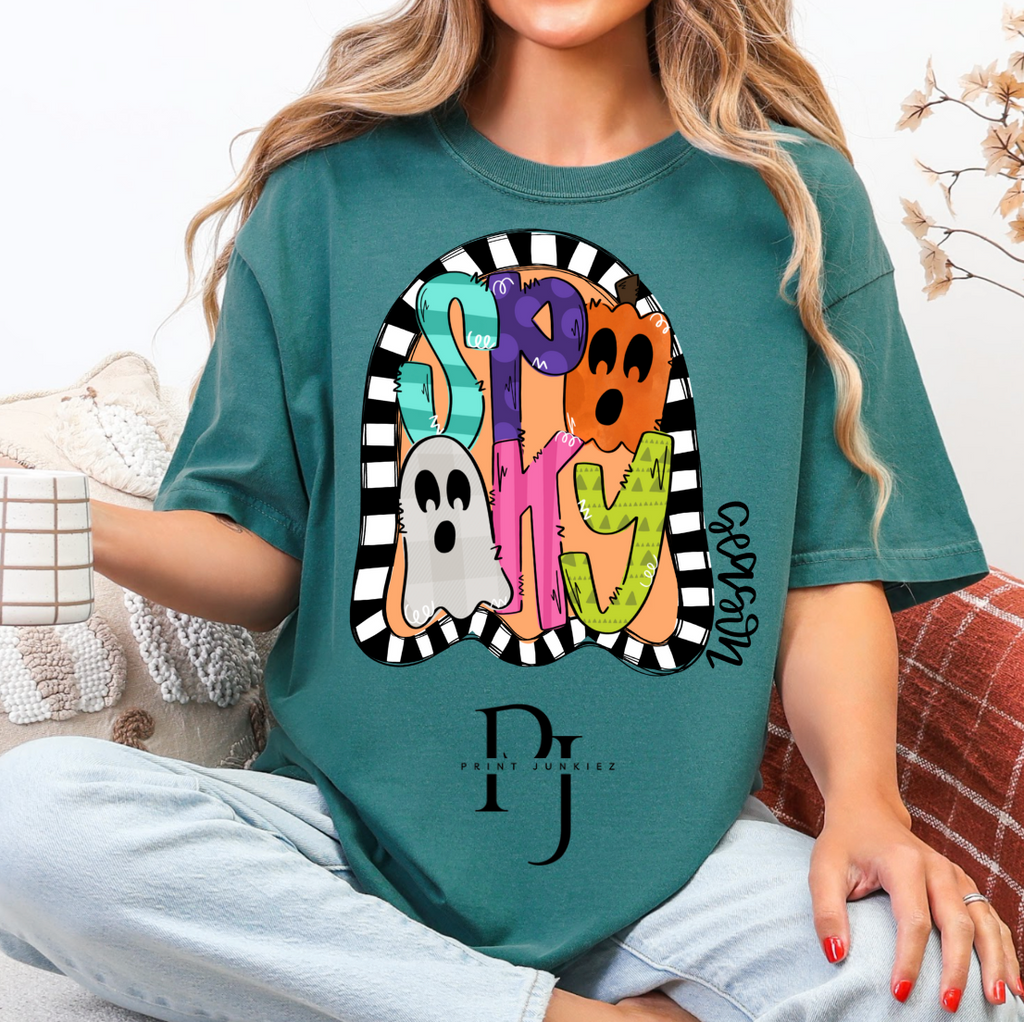 Spooky Season Ghost Doodle Stacked - DTF