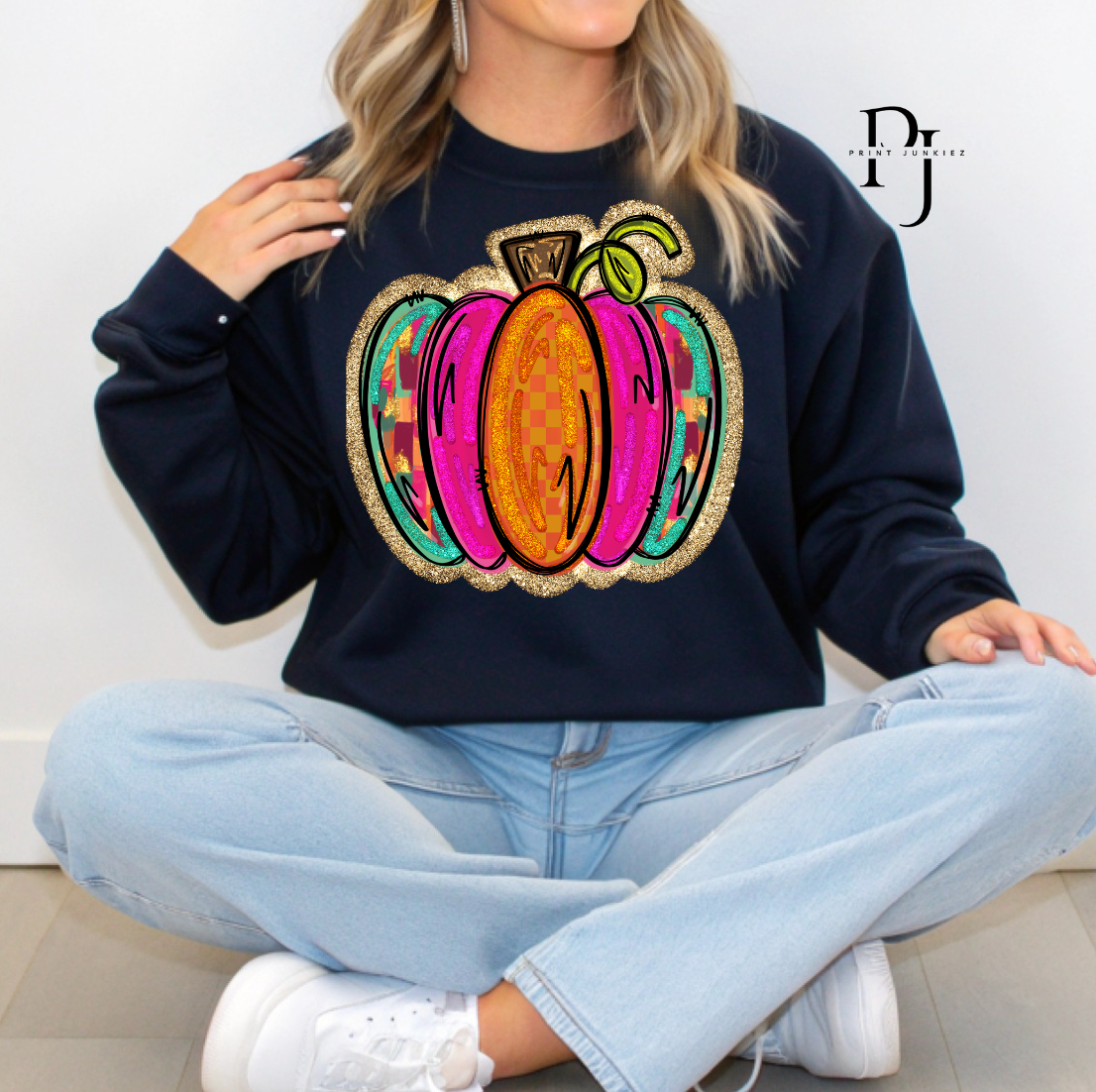 Glitter Pumpkin Doodle - DTF