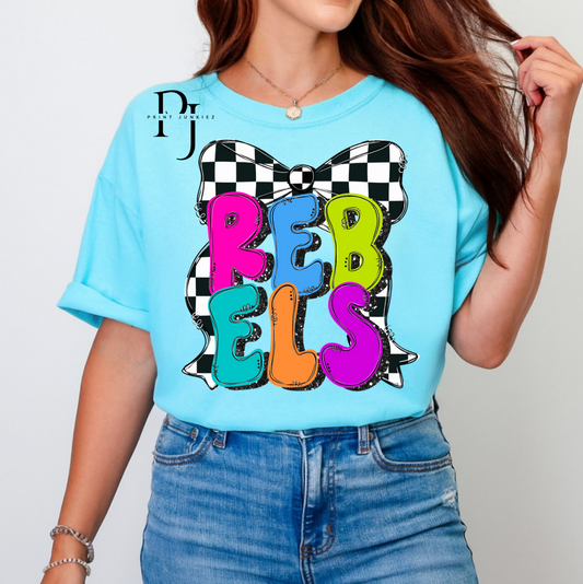 Preppy Neon Checkered Mascots - CUSTOM - DTF