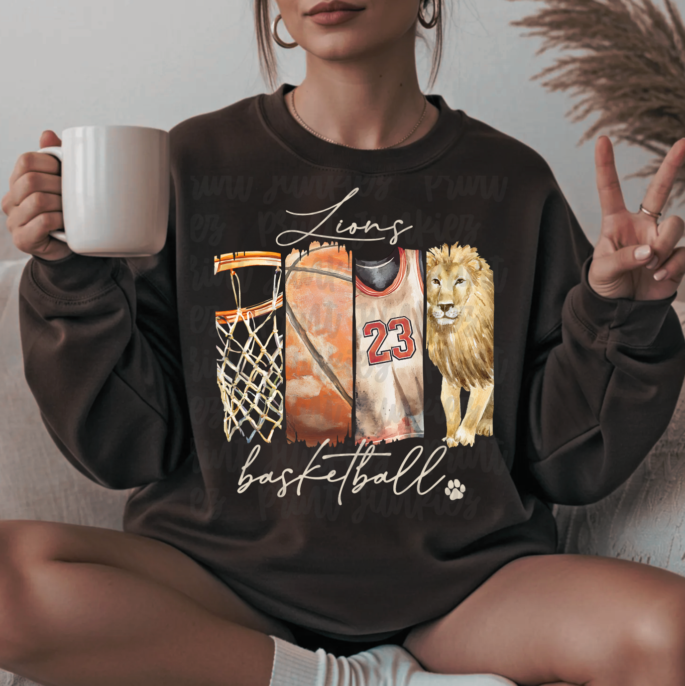 Vintage Basketball Paint Stroke - CUSTOM - DIGITAL - DTF