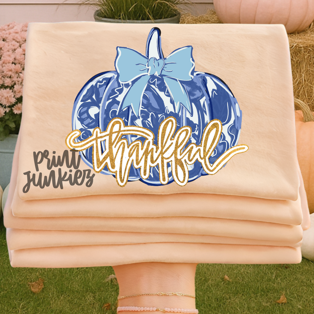 Thankful floral Pumpkin - DTF