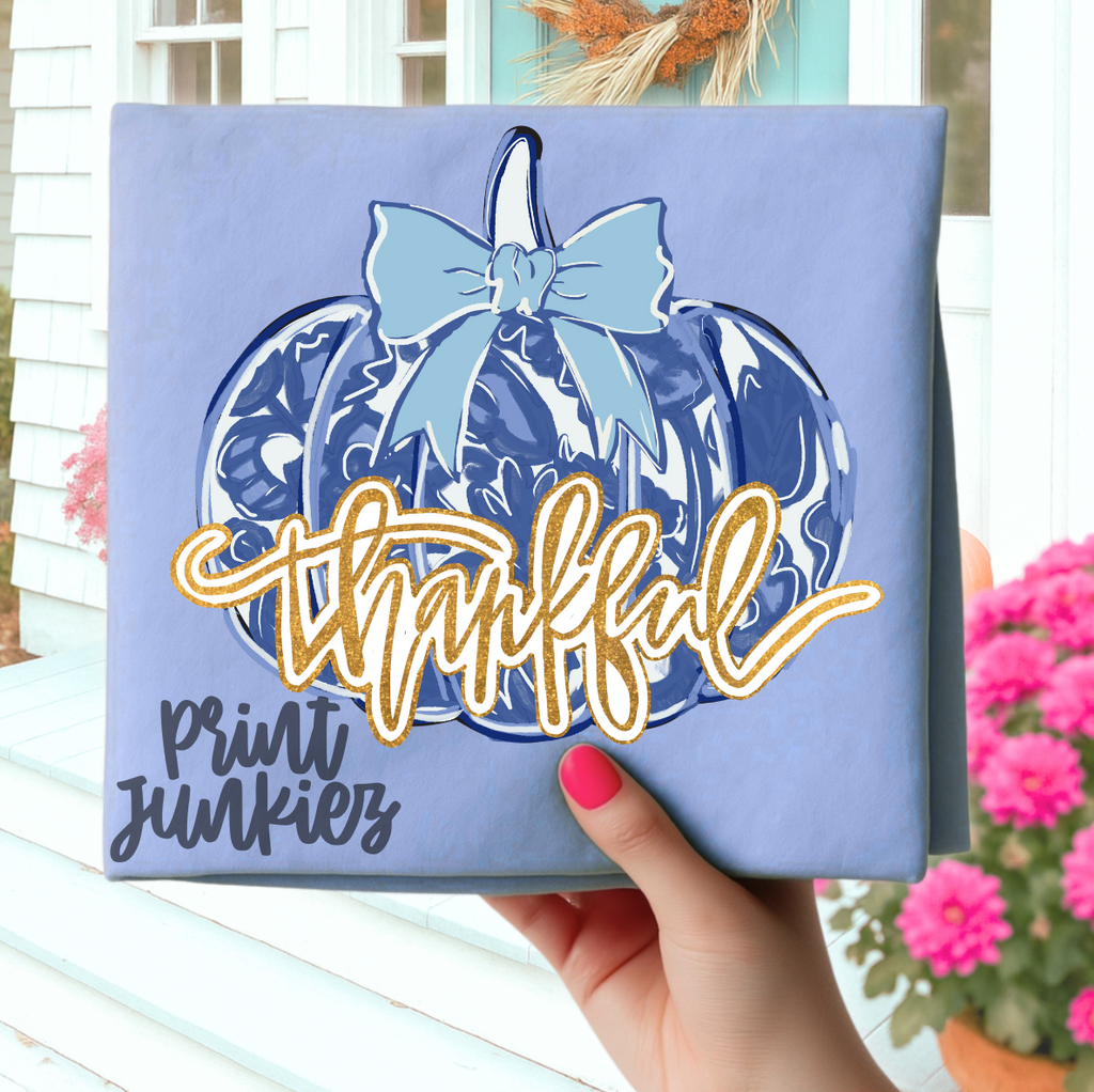 Thankful floral Pumpkin - DTF