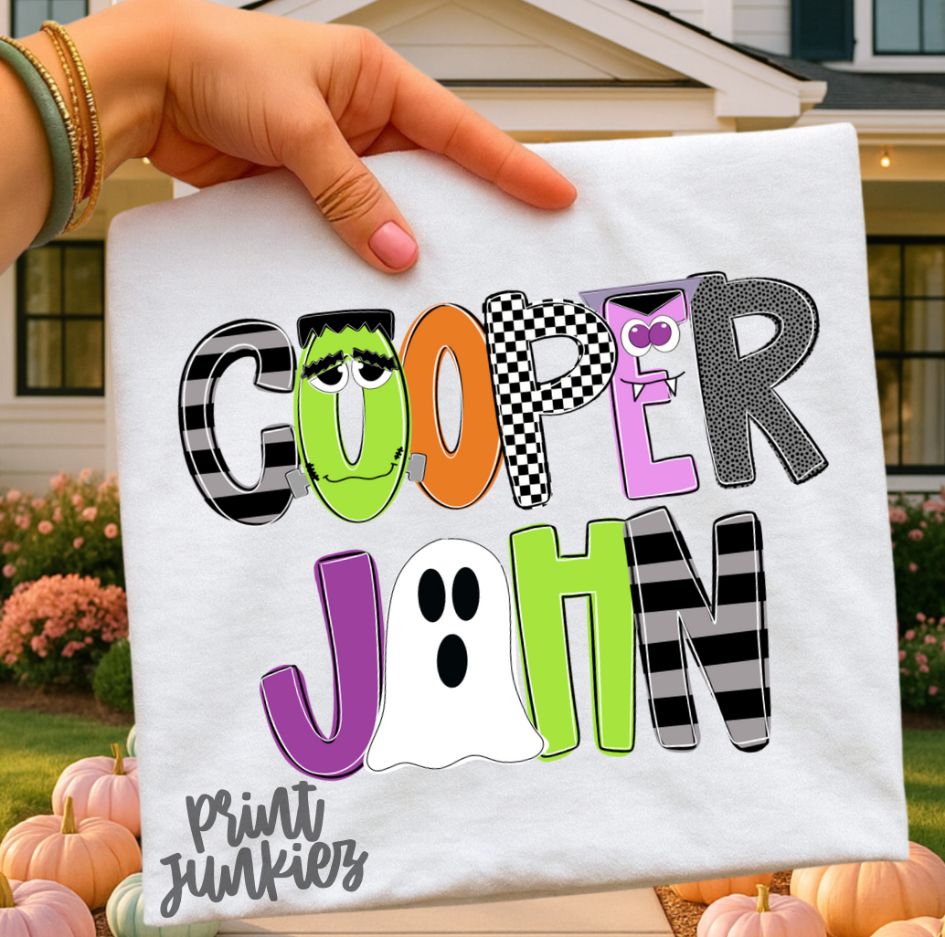 Spooky Cute Monsters Alpha - CUSTOM - DTF