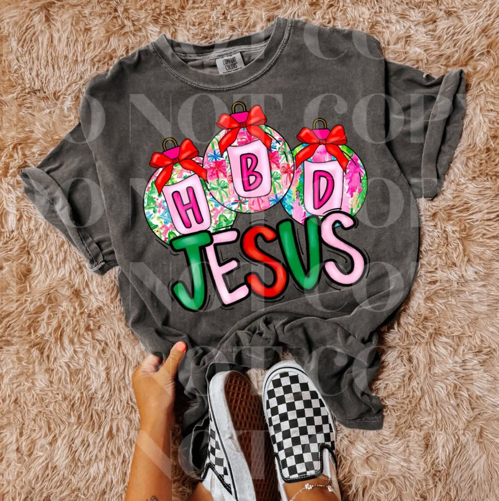 HBD Jesus Ornaments - DTF