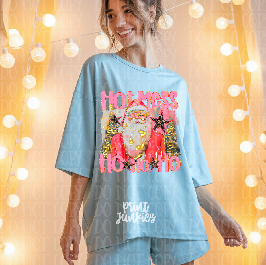 Hot Mess Ho Ho Ho - DTF